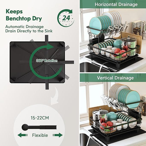 Rackwright 2-Tier Over-Sink Dish Drying Rack
